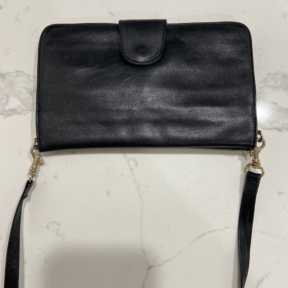 Genuine Leather Antonio Melani Vintage Black Crossbody Bag 🔥(Made in Italy) - Picture 4 of 7